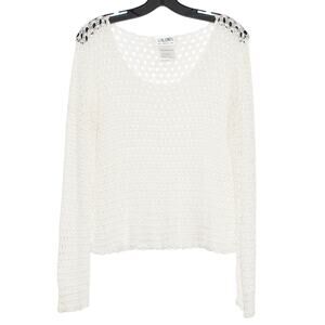 Vintage Valenti Top Ivory S Boho Crochet Open Knit Festival Beachy Cottagecore